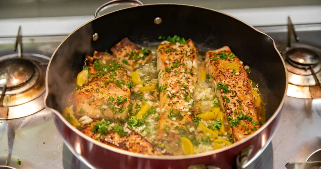 A beautifully plated chicken breast recipes garnished with fresh herbs and served with colorful roasted vegetables, showcasing an easy and delicious recipe