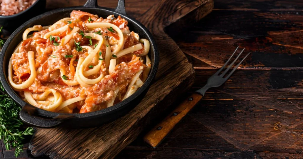 Easy beef stroganoff served in a bowl, garnished with fresh rosemary and paired with buttered noodles, showcasing a slow cooker recipe inspired by Taste of Home.